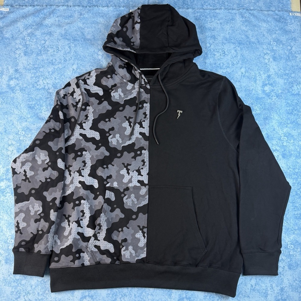 Tackma Split Hoodie Mens 3XL Black Camouflage Pullover